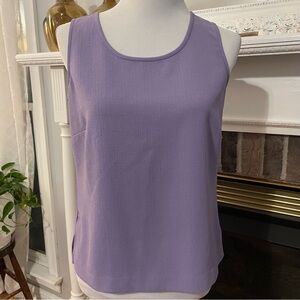 Draper's & Damon's Light Purple Top Sleeveless Stretch Light Size Petite Small.